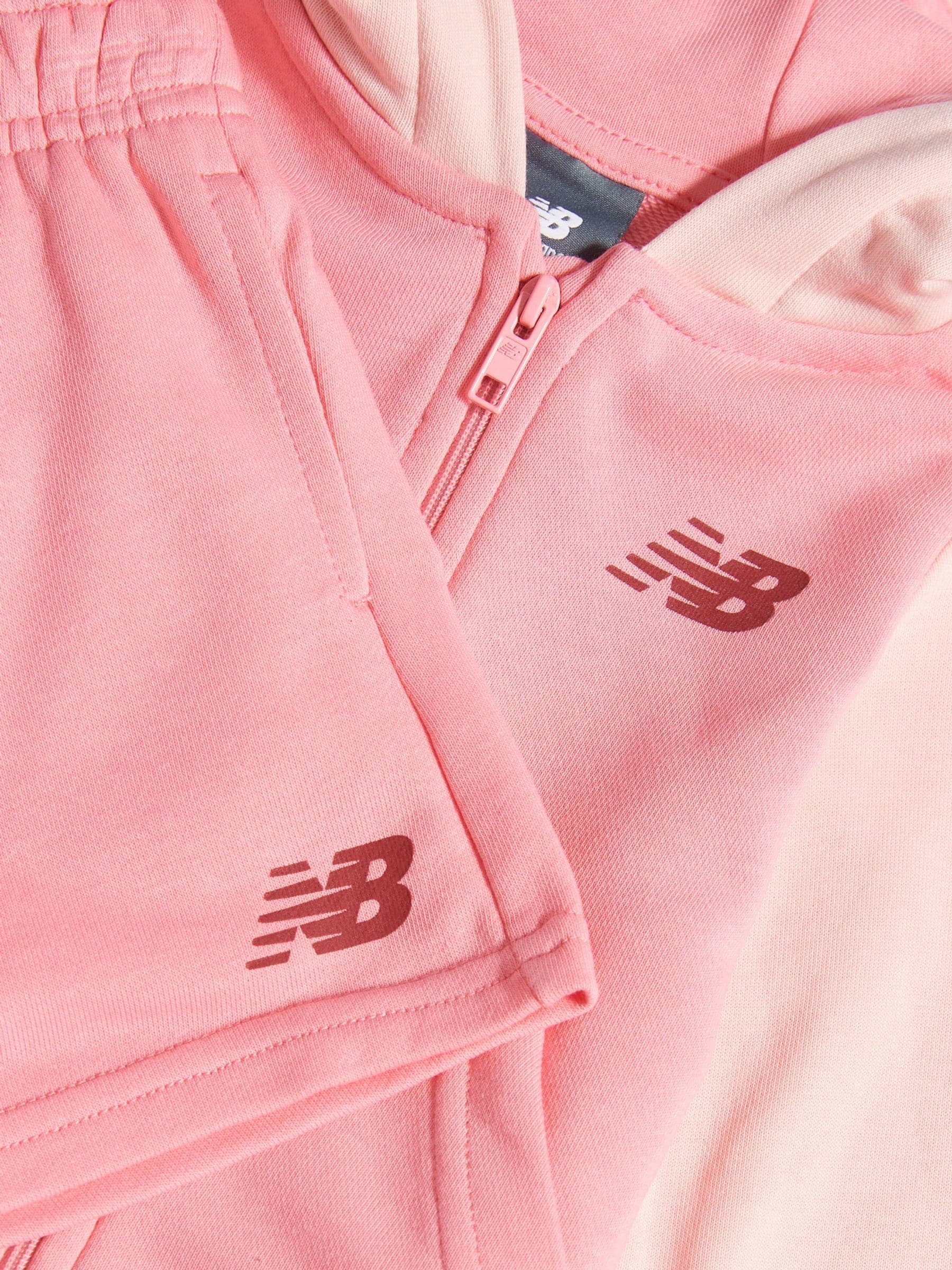 New Balance Pink Athletics FT Arch Zip Through & Shorts Set image 3