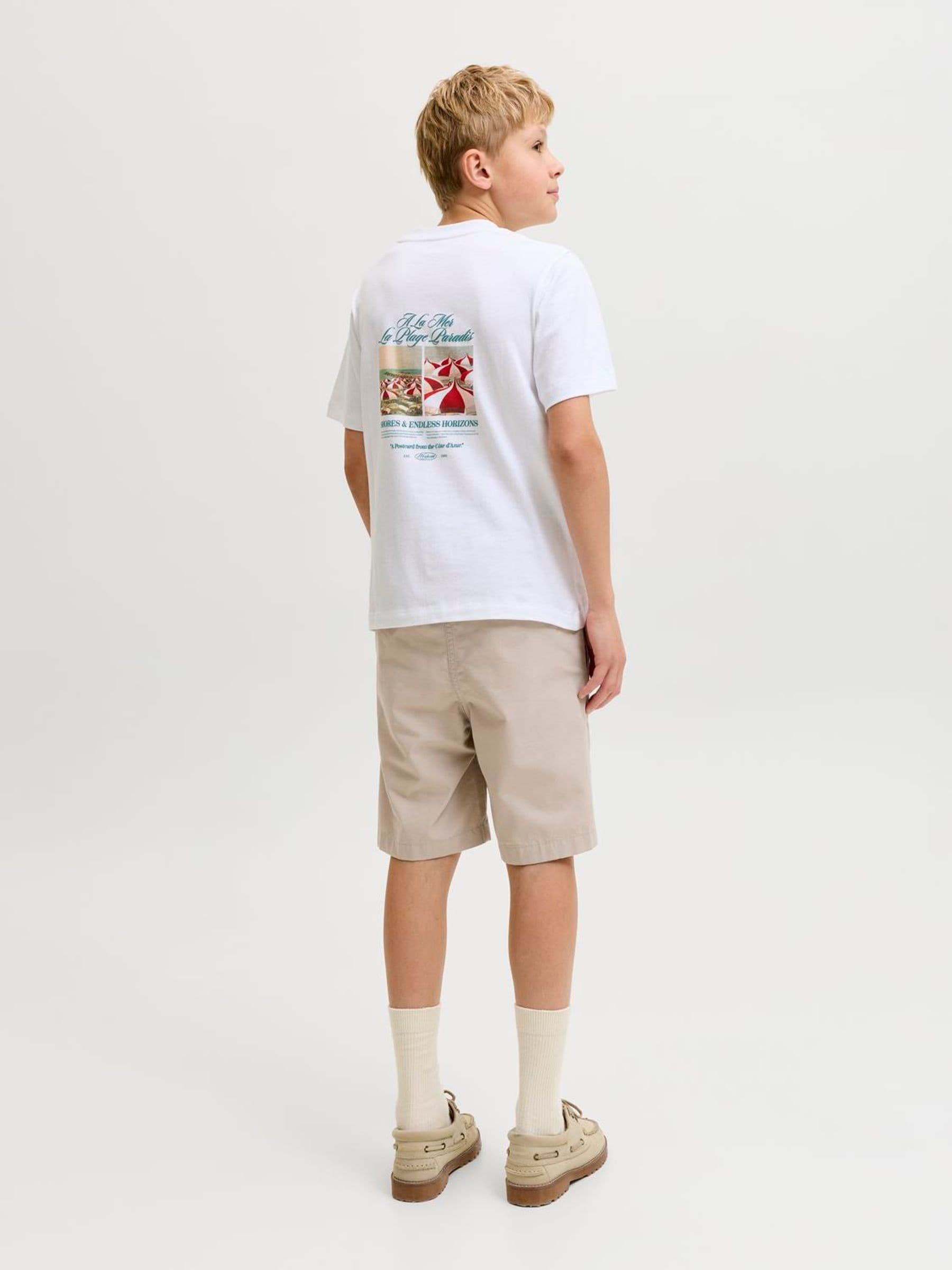 Dsiney Kidz - JACK & JONES JUNIOR Natural Cotton Jogger Shorts image 2