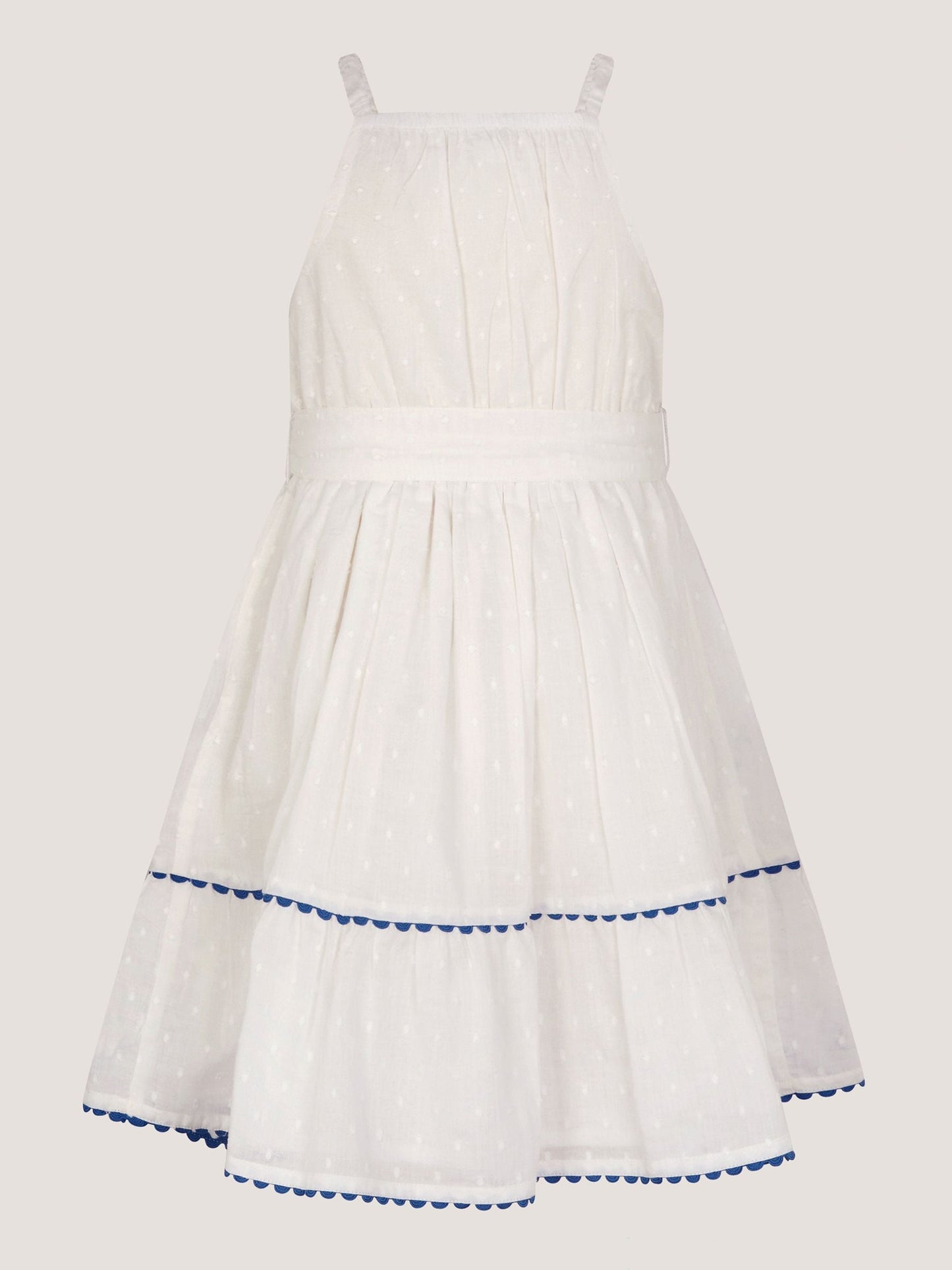 Monsoon Cream Shell & Palm Embellished Dress image 3
