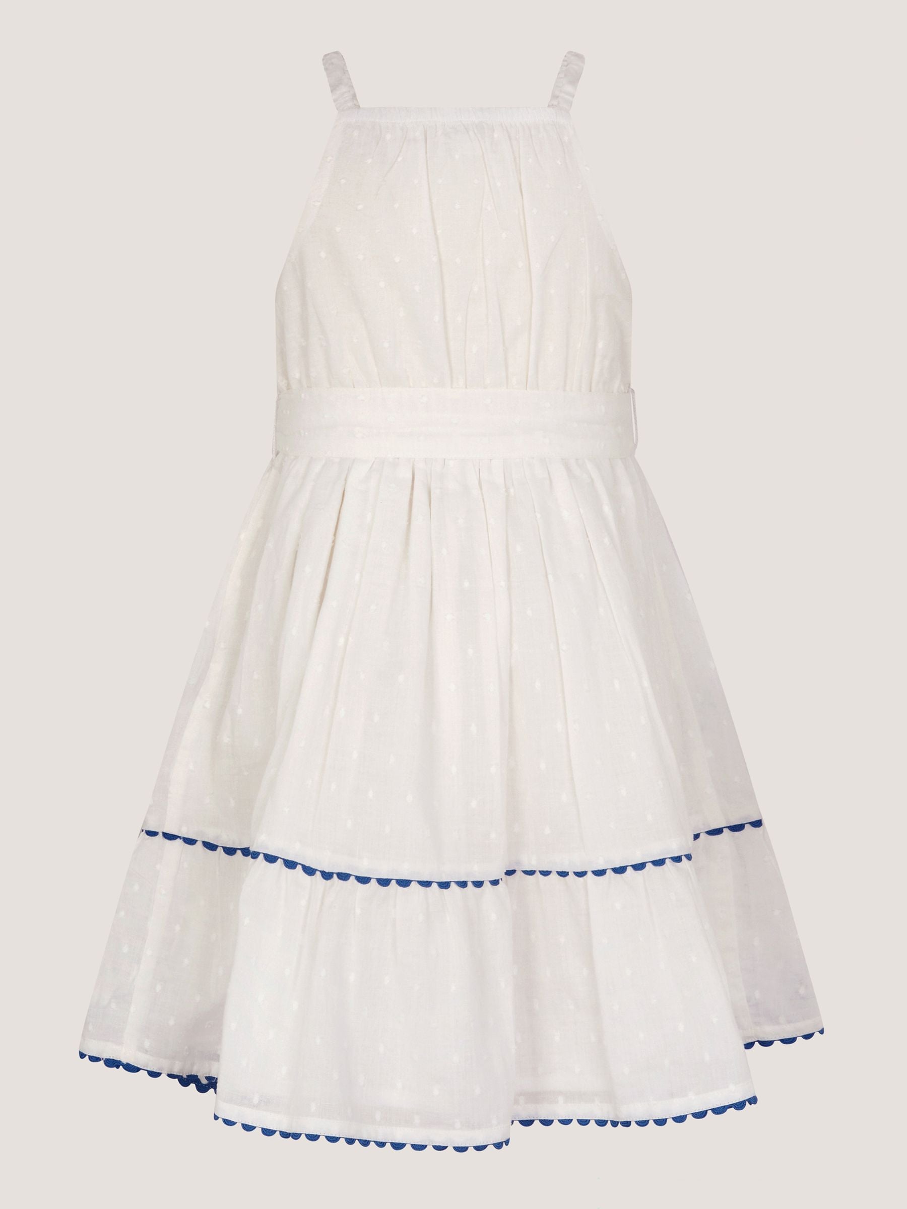 Monsoon Cream Shell & Palm Embellished Dress image 3