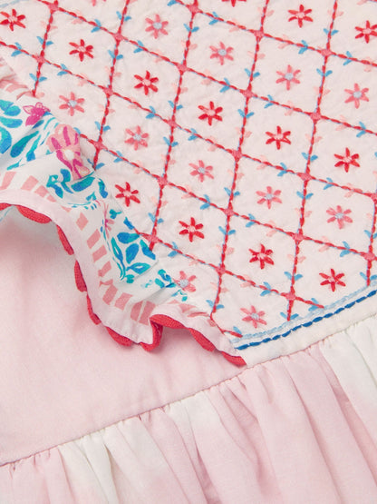 Monsoon Pink Resort Scene Smock Dress image 4