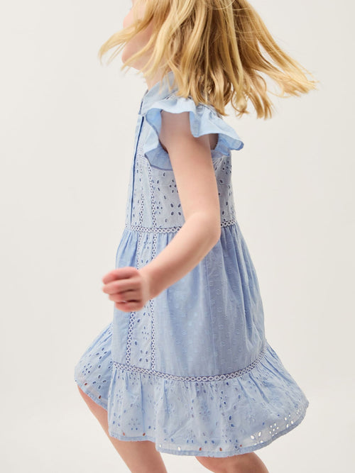 Monsoon Blue Broderie Shirt Dress image 1