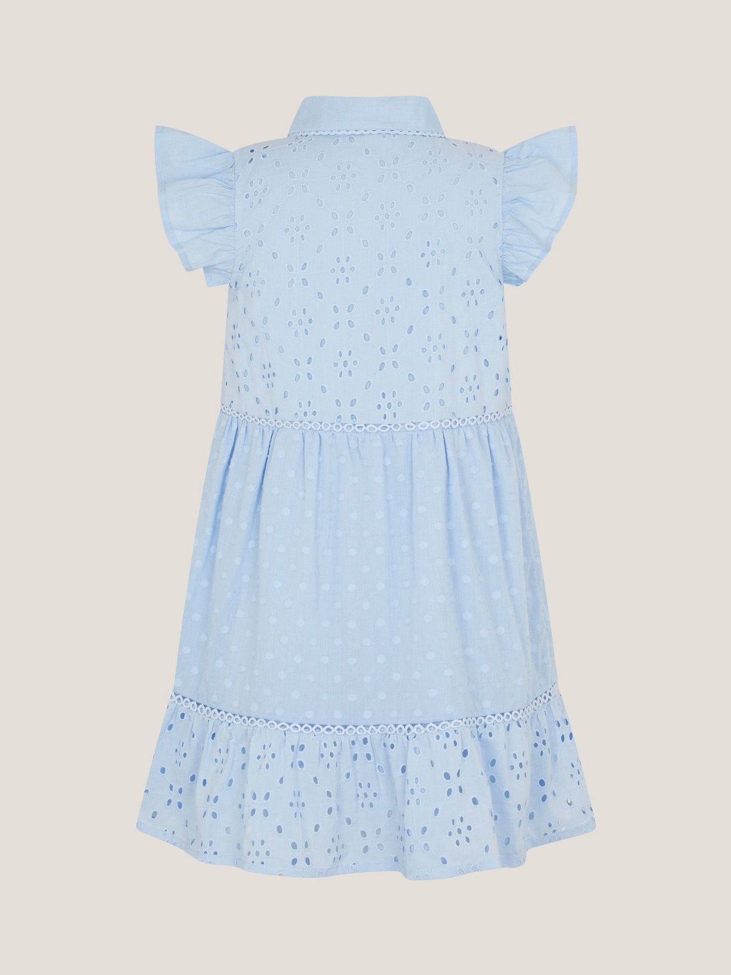 Monsoon Blue Broderie Shirt Dress image 3