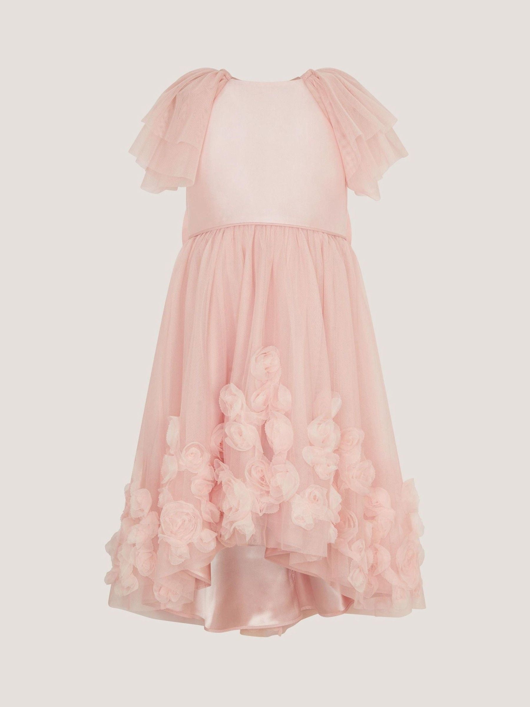 Monsoon Pink Eden Appliqué Rose Tulle Dress image 3
