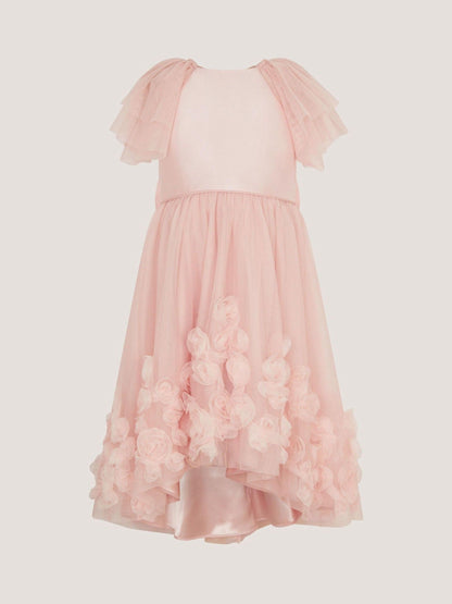 Monsoon Pink Eden Appliqué Rose Tulle Dress image 3