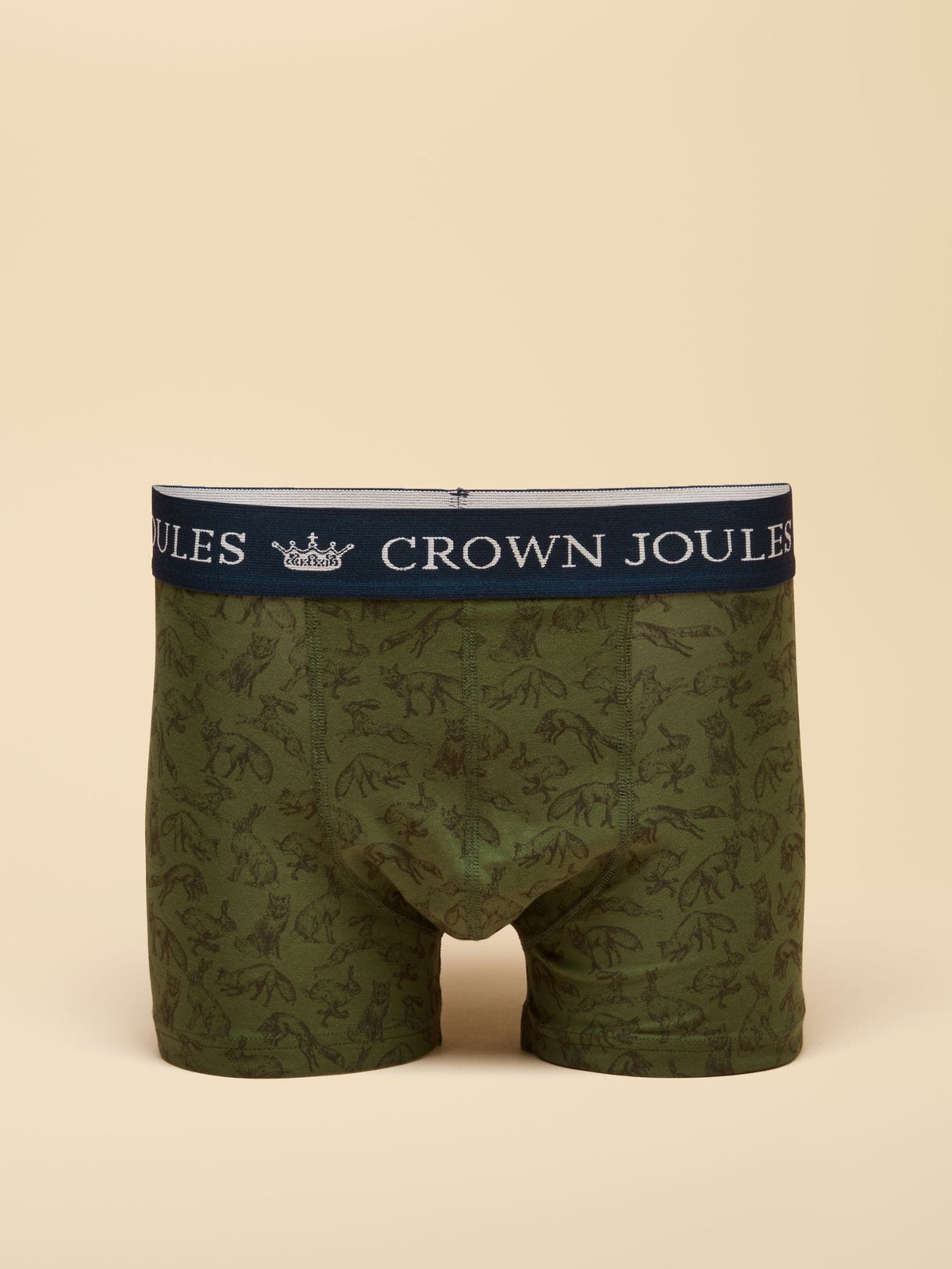 Dsiney Kidz - Joules No Fox Given Green/Navy Cotton Jersey Boxer Shorts 2 pack image 2