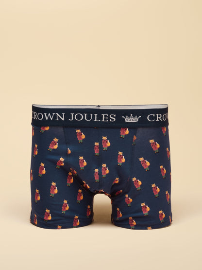 Dsiney Kidz - Joules No Fox Given Green/Navy Cotton Jersey Boxer Shorts 2 pack image 3