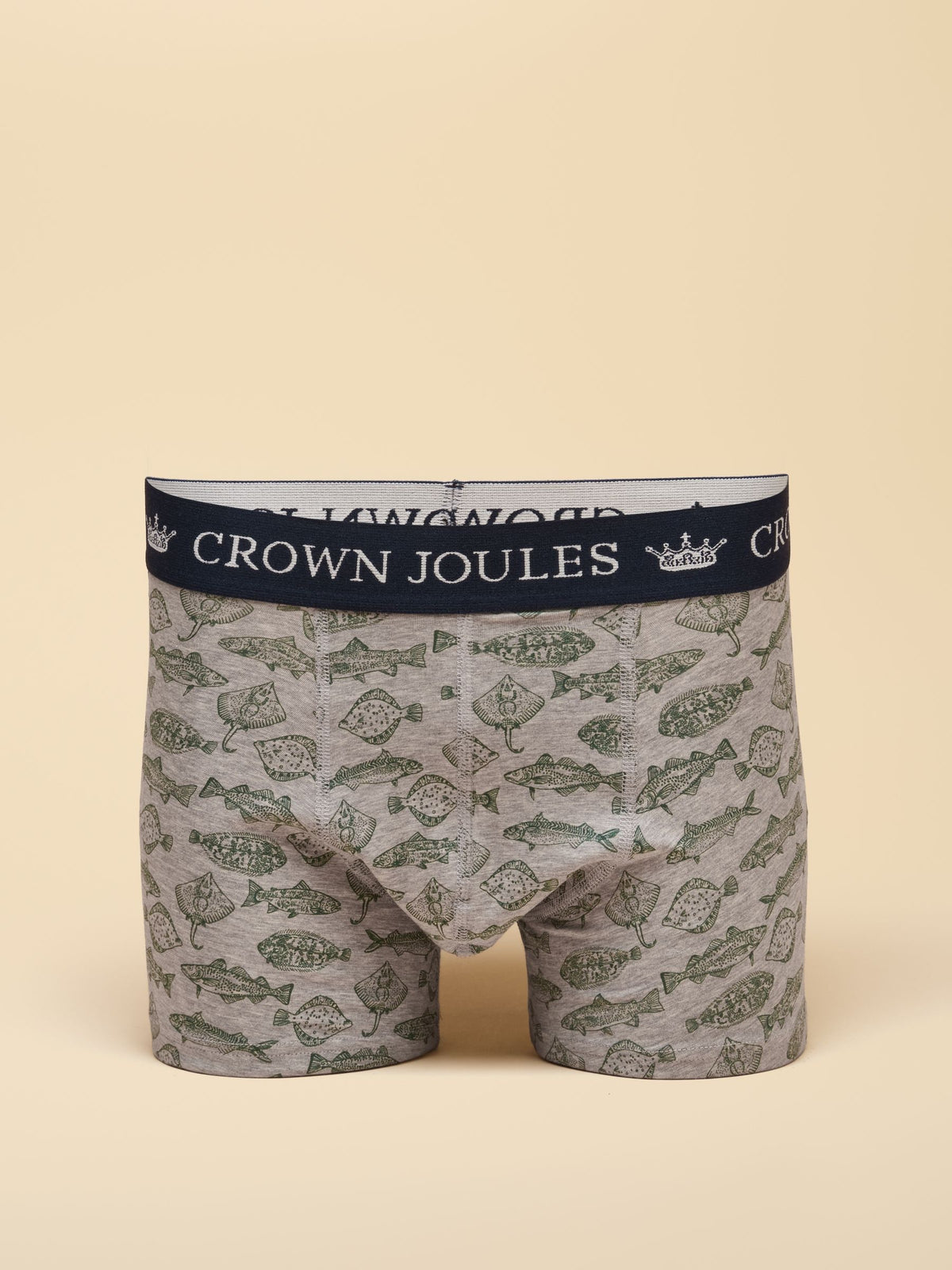 Dsiney Kidz - Joules Oh My Cod Navy/Grey Cotton Jersey Boxer Shorts 2 pack image 2