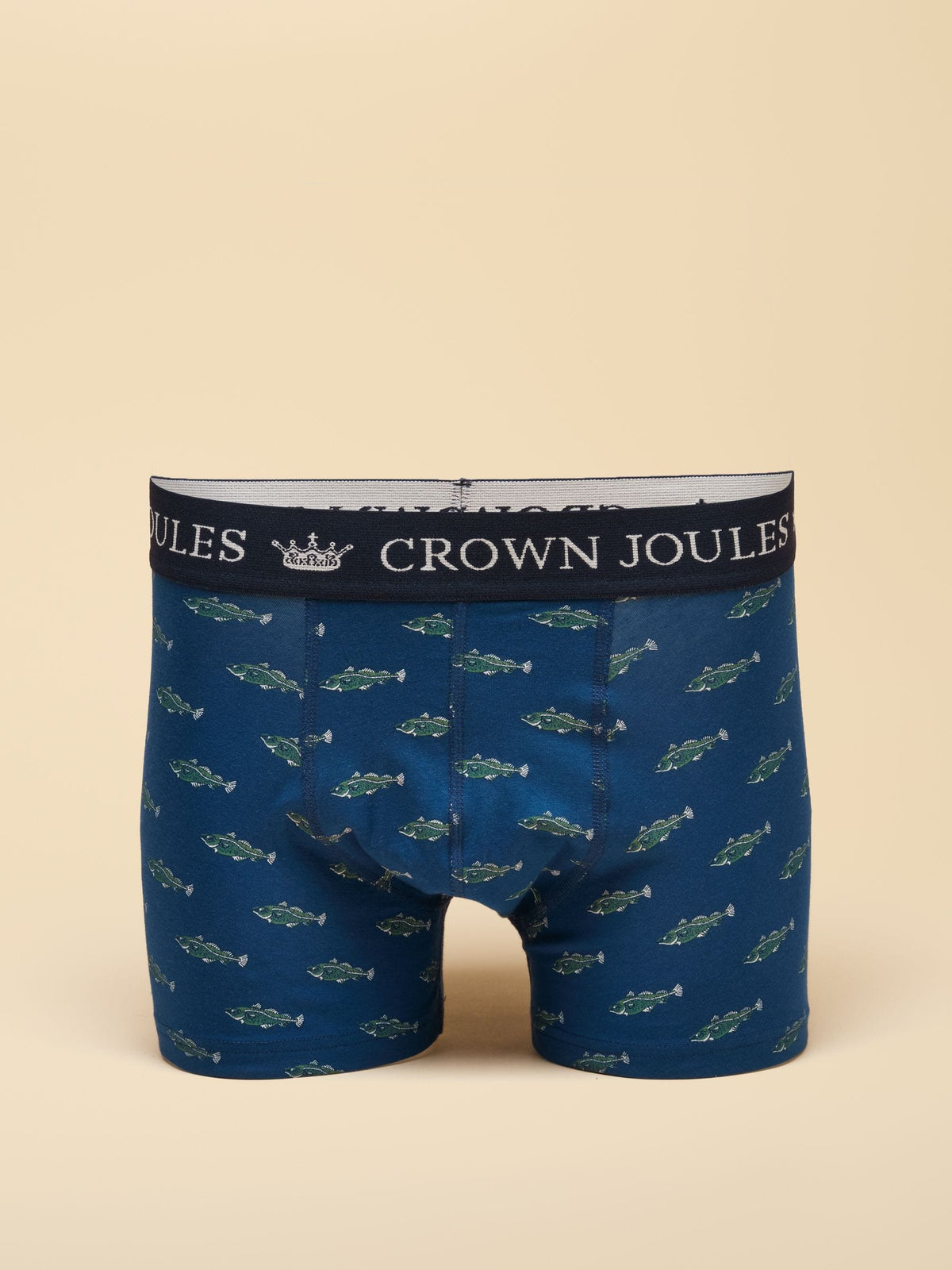Dsiney Kidz - Joules Oh My Cod Navy/Grey Cotton Jersey Boxer Shorts 2 pack image 3