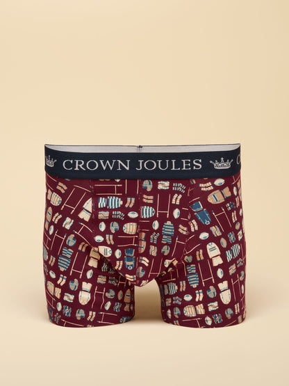 Dsiney Kidz - Joules Ruck and Roll Red/Green Cotton Jersey Boxer Shorts 2 pack image 2