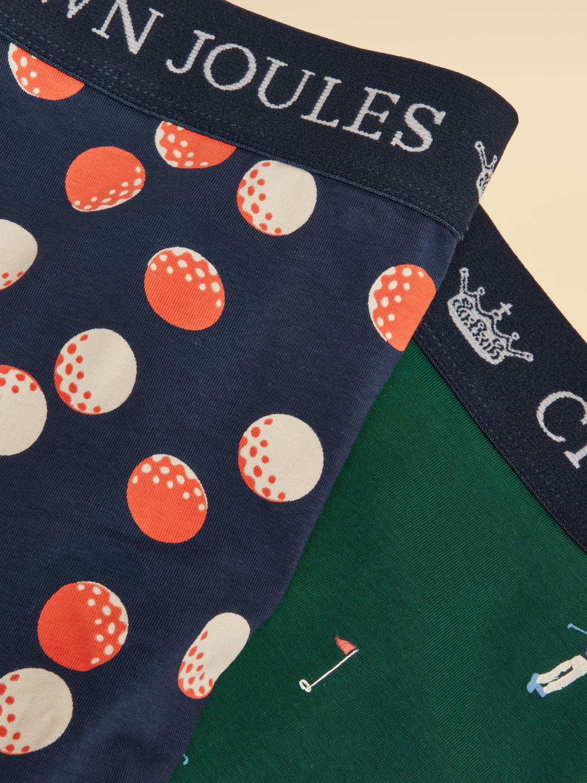 Dsiney Kidz - Joules Best By Par Green/Navy Cotton Jersey Boxer Shorts 2 pack image 5