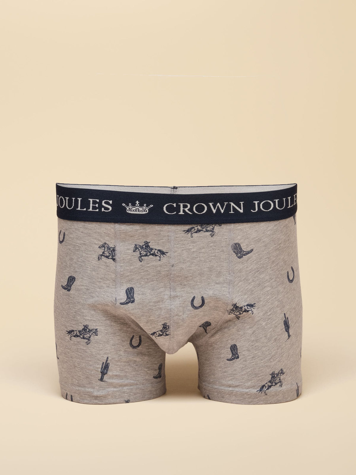 Dsiney Kidz - Joules Not My First Rodeo Navy/Grey Cotton Jersey Boxer Shorts 2 pack image 2