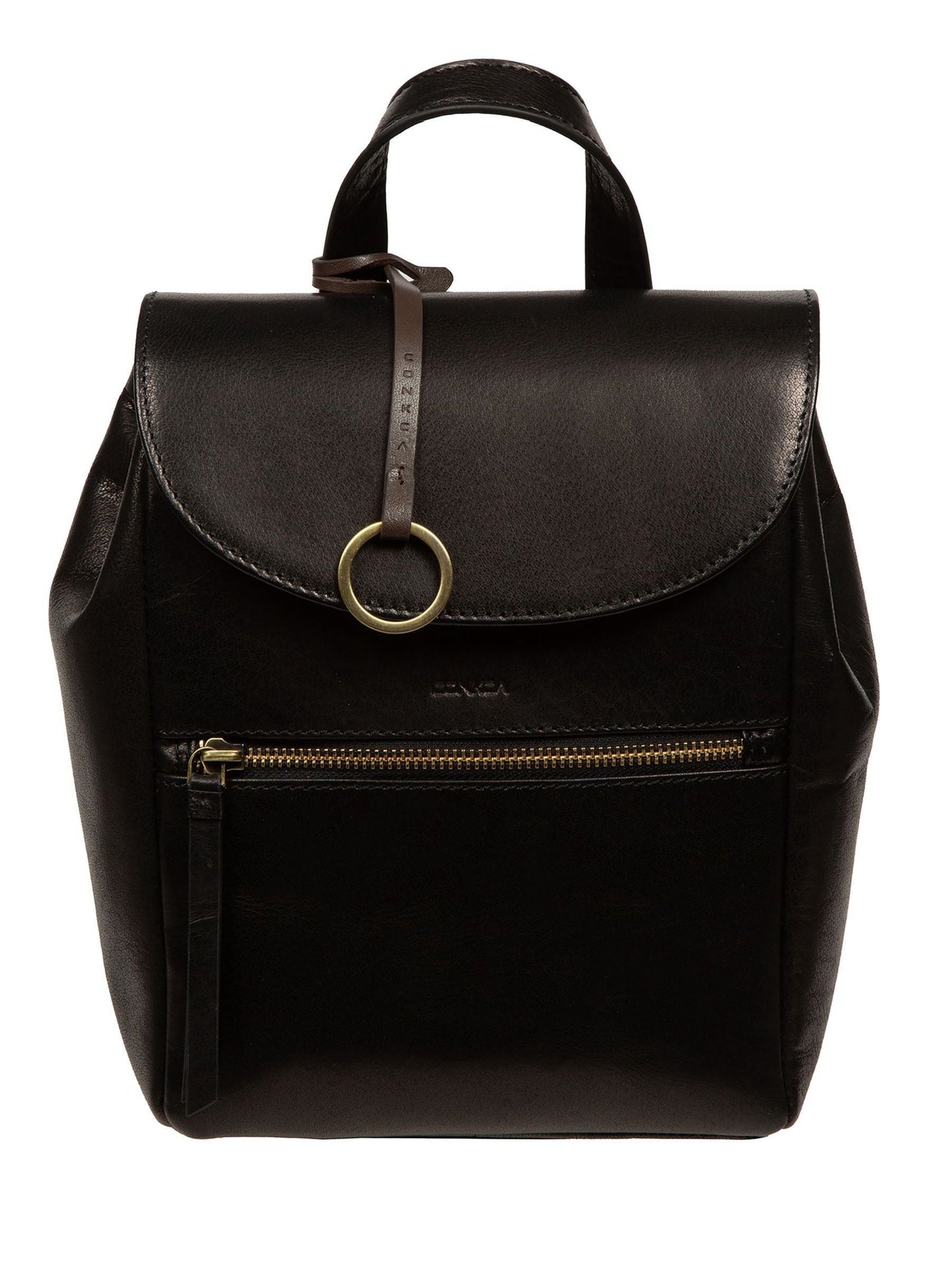 Conkca Black Belle Leather Backpack image 1