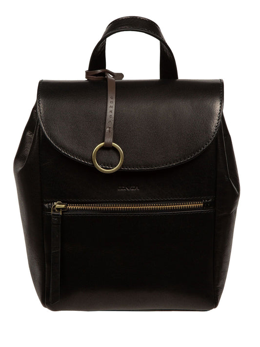 Conkca Black Belle Leather Backpack image 1