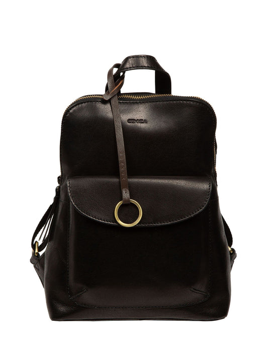 Conkca Black Brielle Leather Backpack image 1