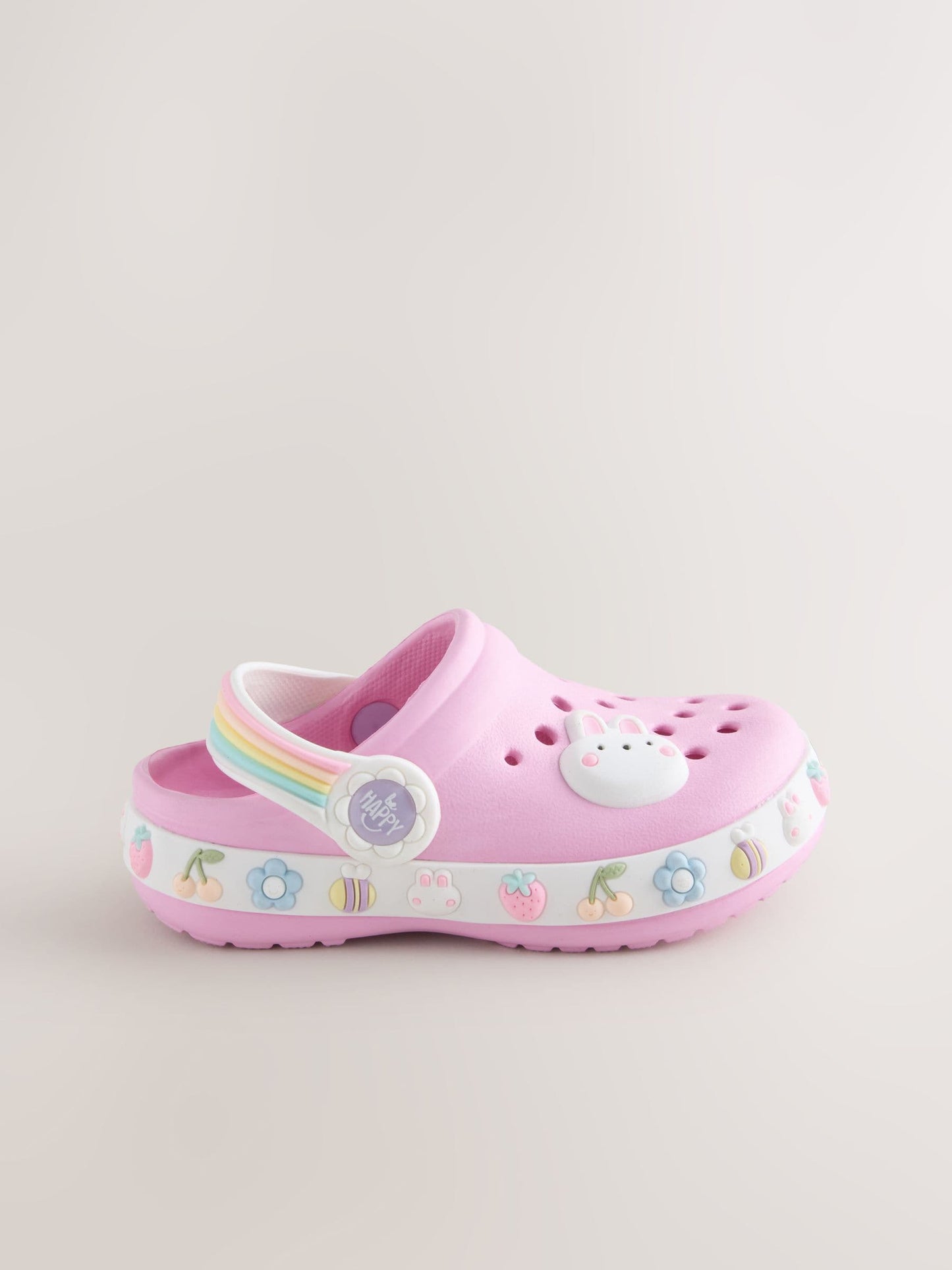 Pink Wide Fit (G) Character Clogs image 2