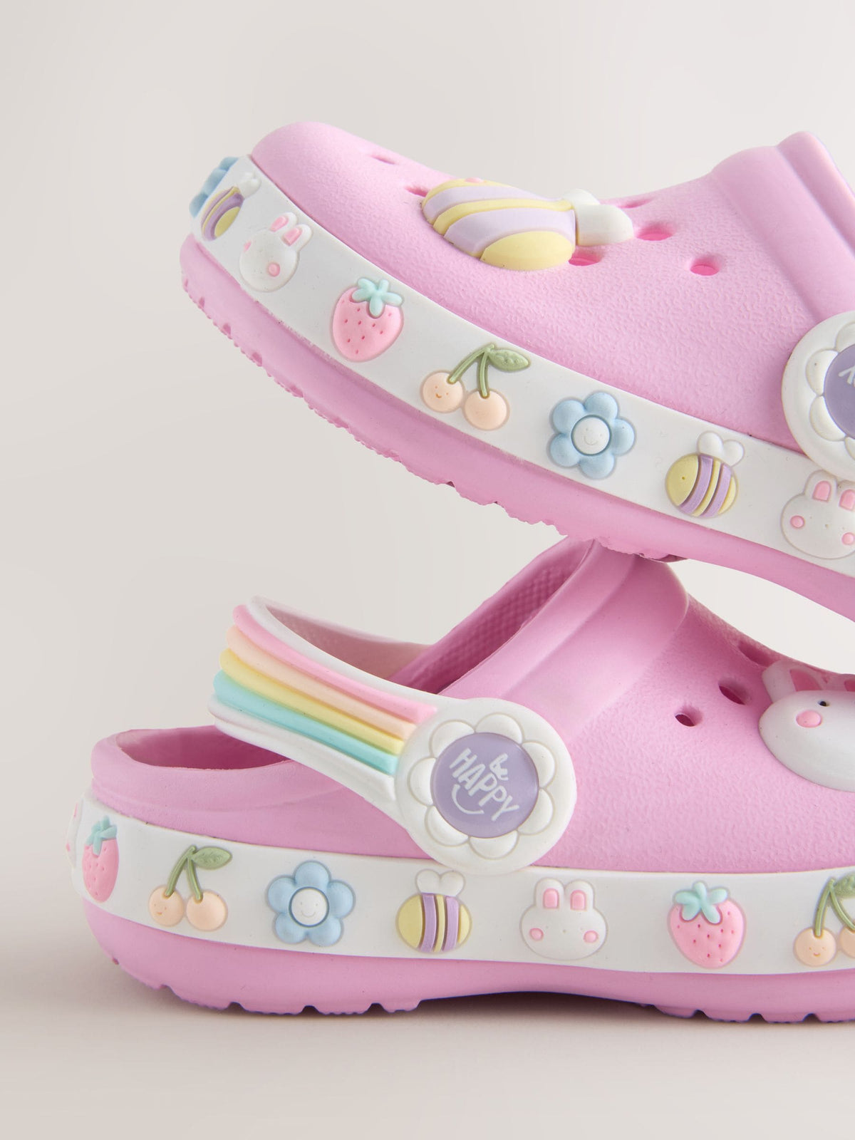 Pink Wide Fit (G) Character Clogs image 6