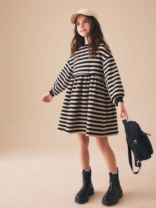 Dsiney Kidz - Monochrome Cosy Rib Jumper Dress (3-16yrs) image 1
