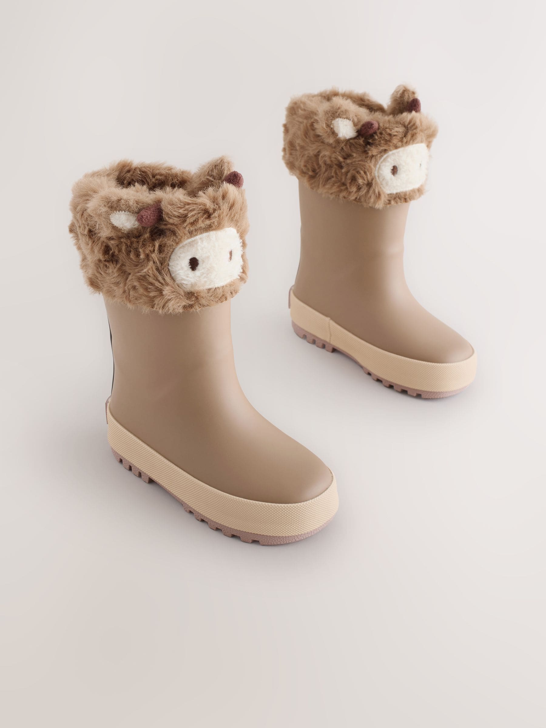 Brown Hamish Cow Lined Cuff Wellies image 2