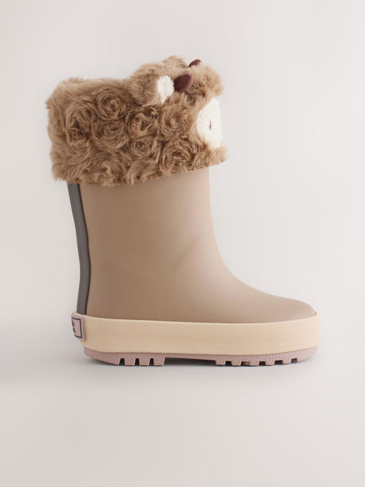 Brown Hamish Cow Lined Cuff Wellies image 2