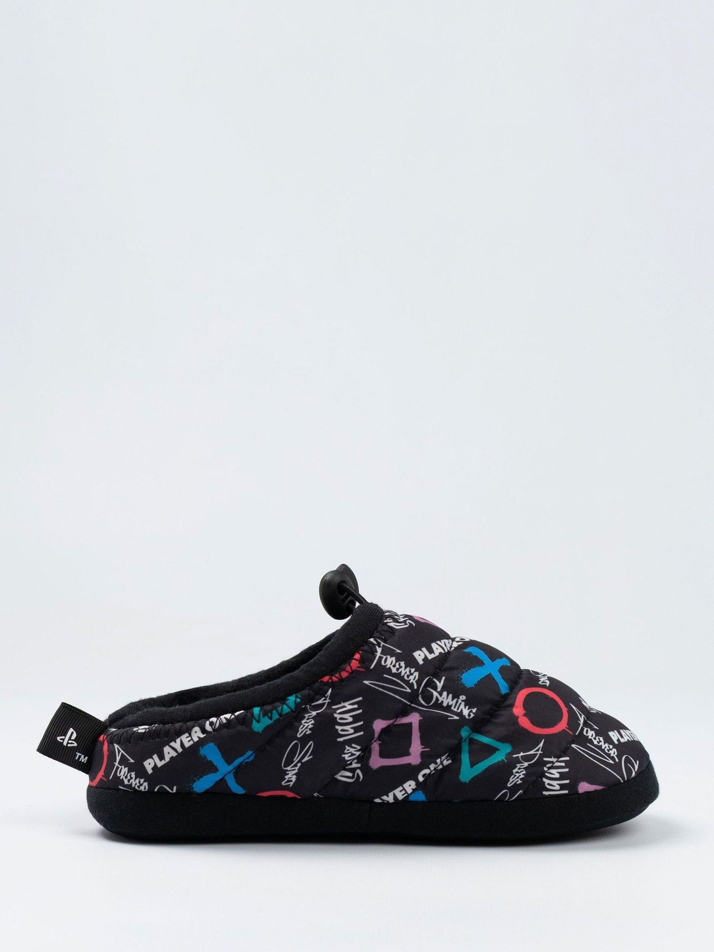 Dsiney Kidz - Vanilla Underground Black PlayStation Controller Symbols Slippers image 1