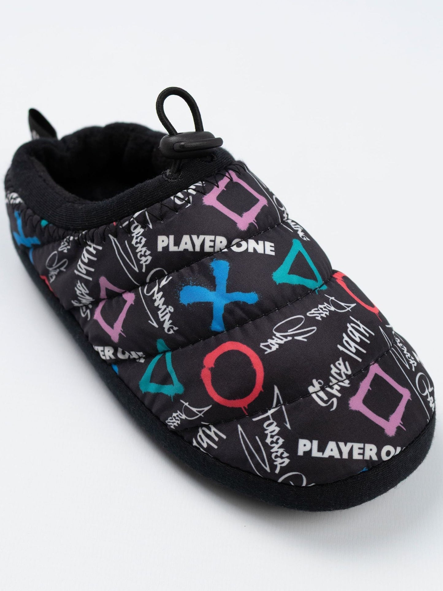 Dsiney Kidz - Vanilla Underground Black PlayStation Controller Symbols Slippers image 5