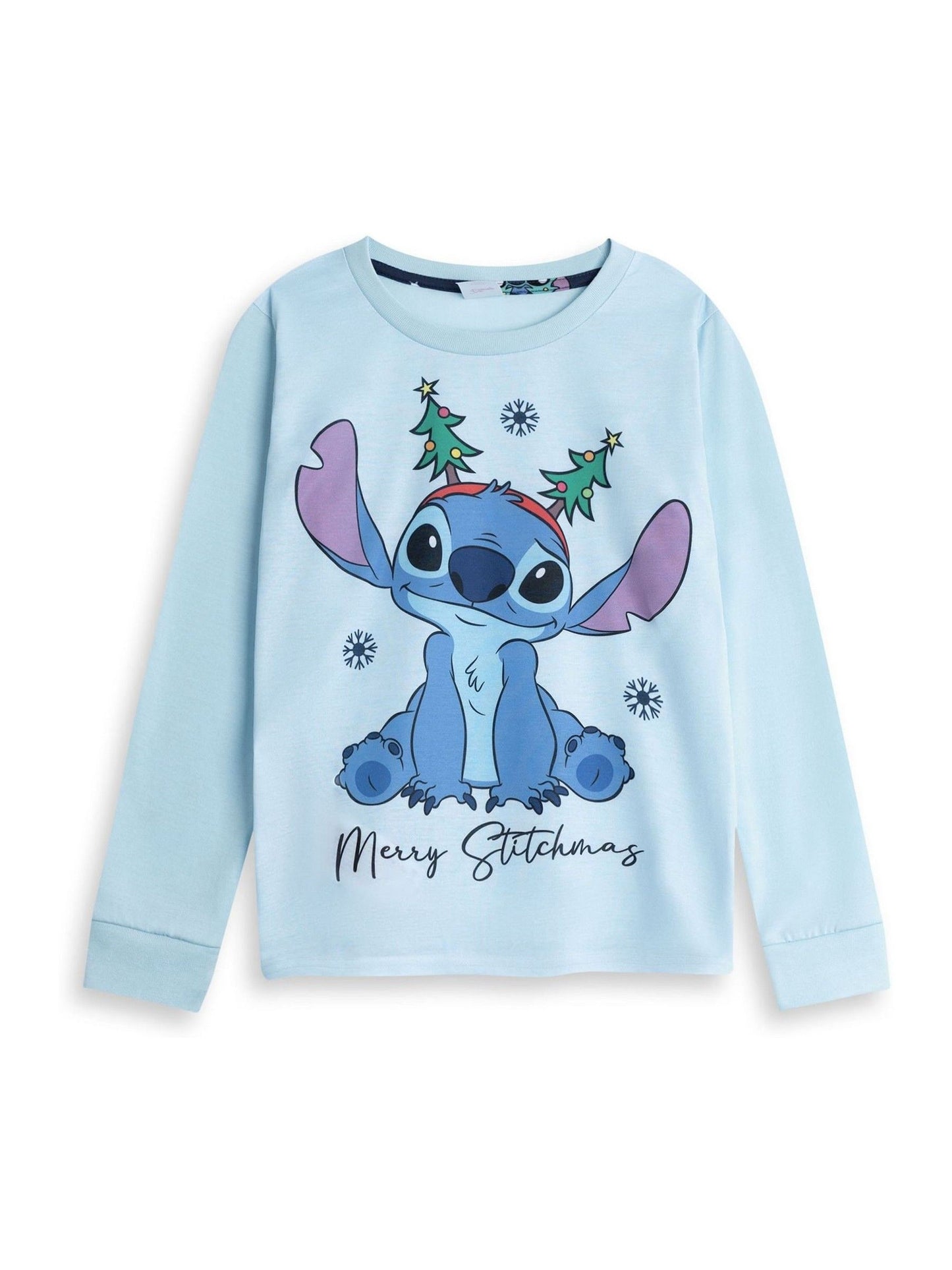Dsiney Kidz - Vanilla Underground Blue Lilo & Stitch Christmas Long Sleeve Long Leg Pyjamas Set image 2