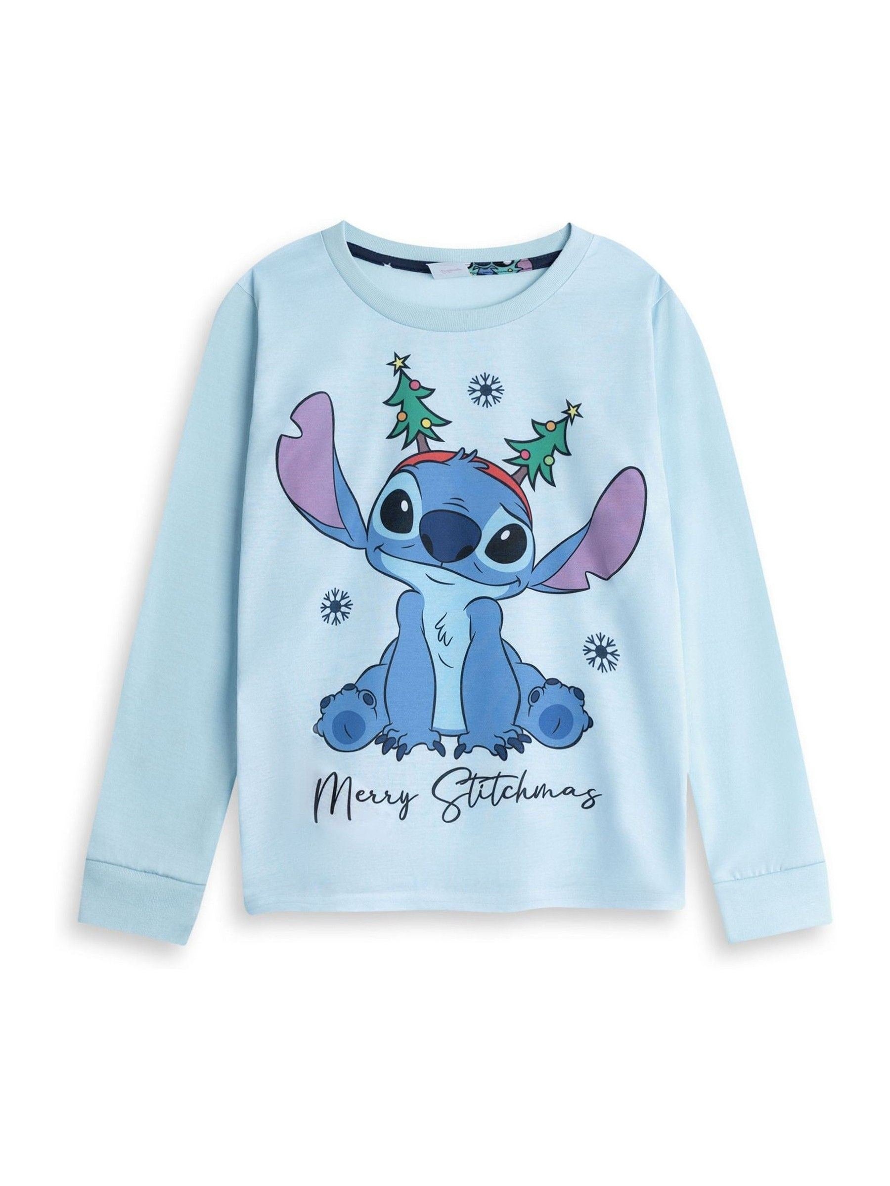 Dsiney Kidz - Vanilla Underground Blue Lilo & Stitch Christmas Long Sleeve Long Leg Pyjamas Set image 2