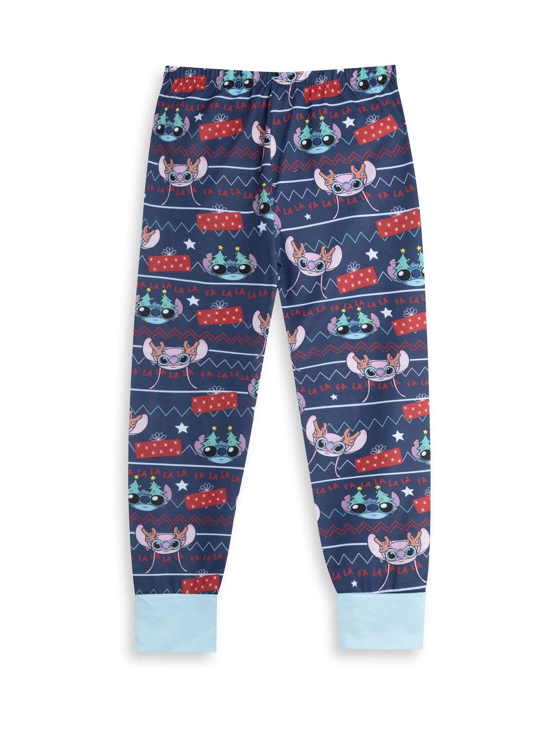 Dsiney Kidz - Vanilla Underground Blue Lilo & Stitch Christmas Long Sleeve Long Leg Pyjamas Set image 4