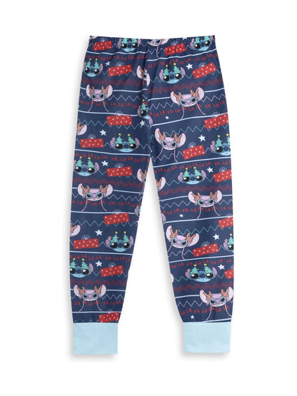 Dsiney Kidz - Vanilla Underground Blue Lilo & Stitch Christmas Long Sleeve Long Leg Pyjamas Set image 4