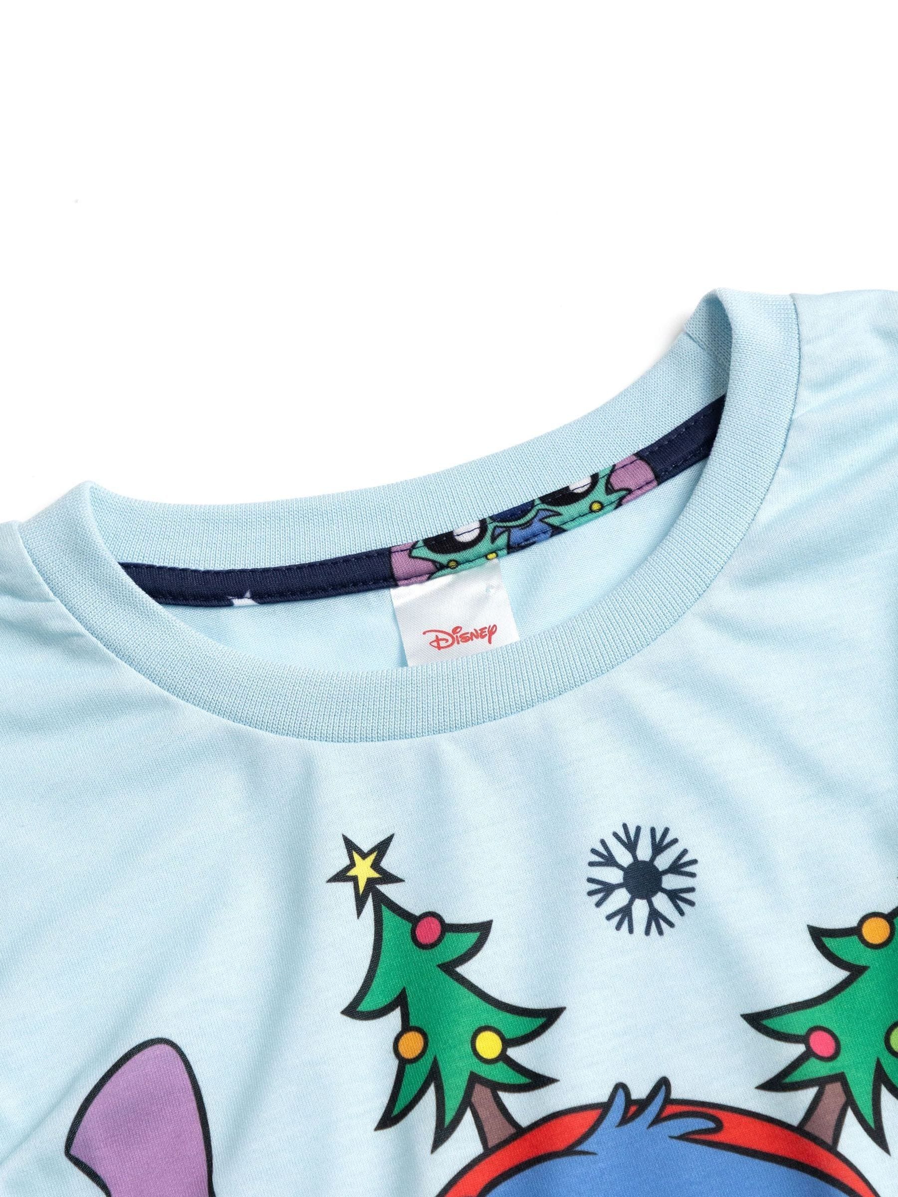 Dsiney Kidz - Vanilla Underground Blue Lilo & Stitch Christmas Long Sleeve Long Leg Pyjamas Set image 5