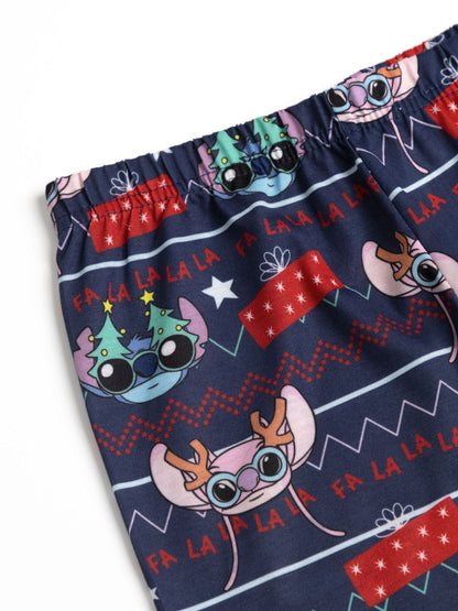 Dsiney Kidz - Vanilla Underground Blue Lilo & Stitch Christmas Long Sleeve Long Leg Pyjamas Set image 6