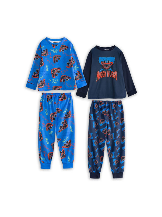 Vanilla Underground Blue Poppy's Playtime Multi-Pack of 2 Long Sleeve Long Leg Pyjamas Set image 1