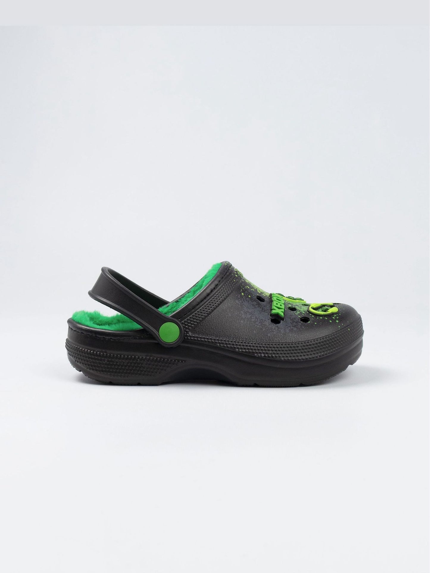Vanilla Underground Black Xbox Logo Fur Lined Clogs image 4