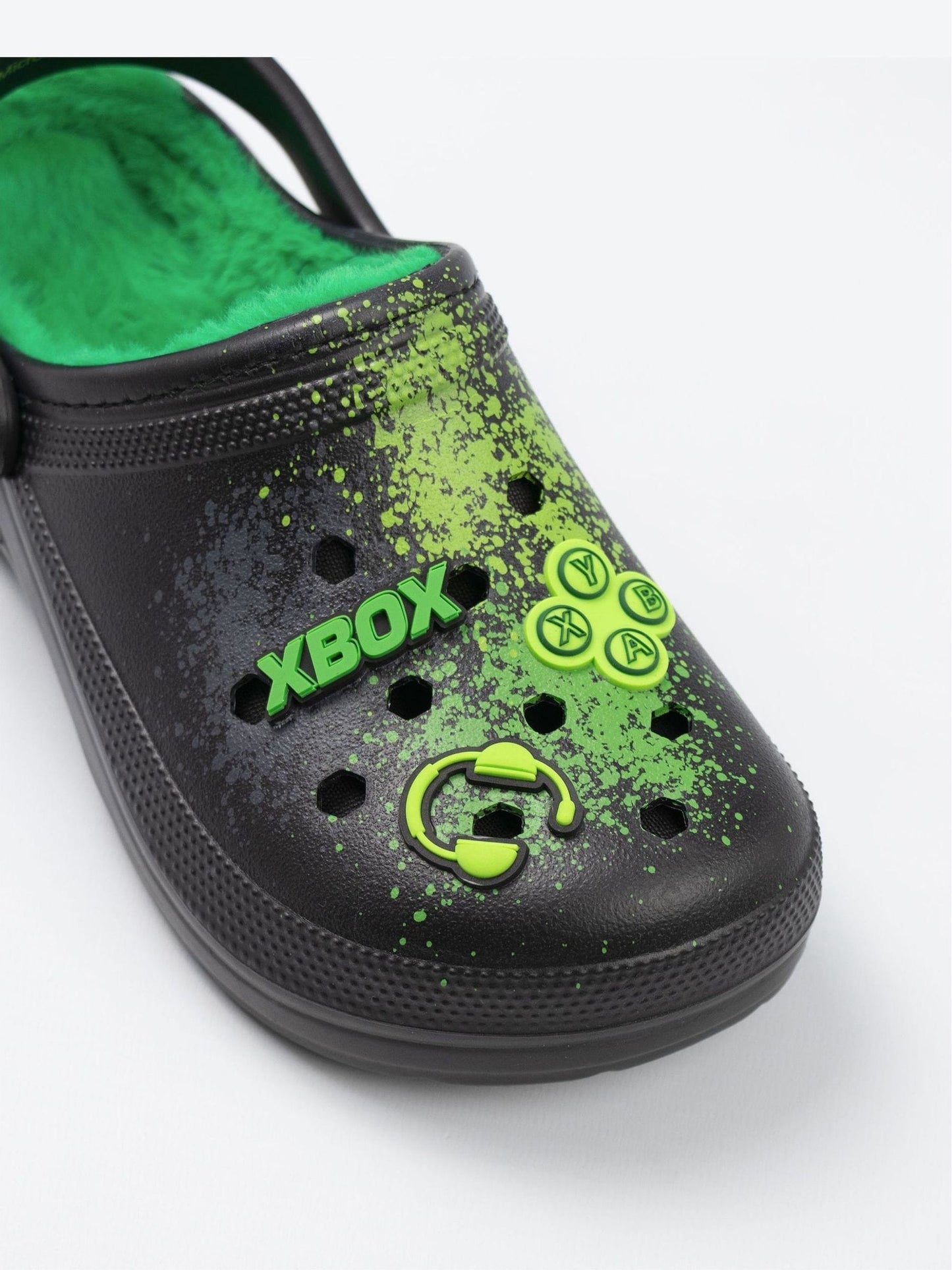 Vanilla Underground Black Xbox Logo Fur Lined Clogs image 5