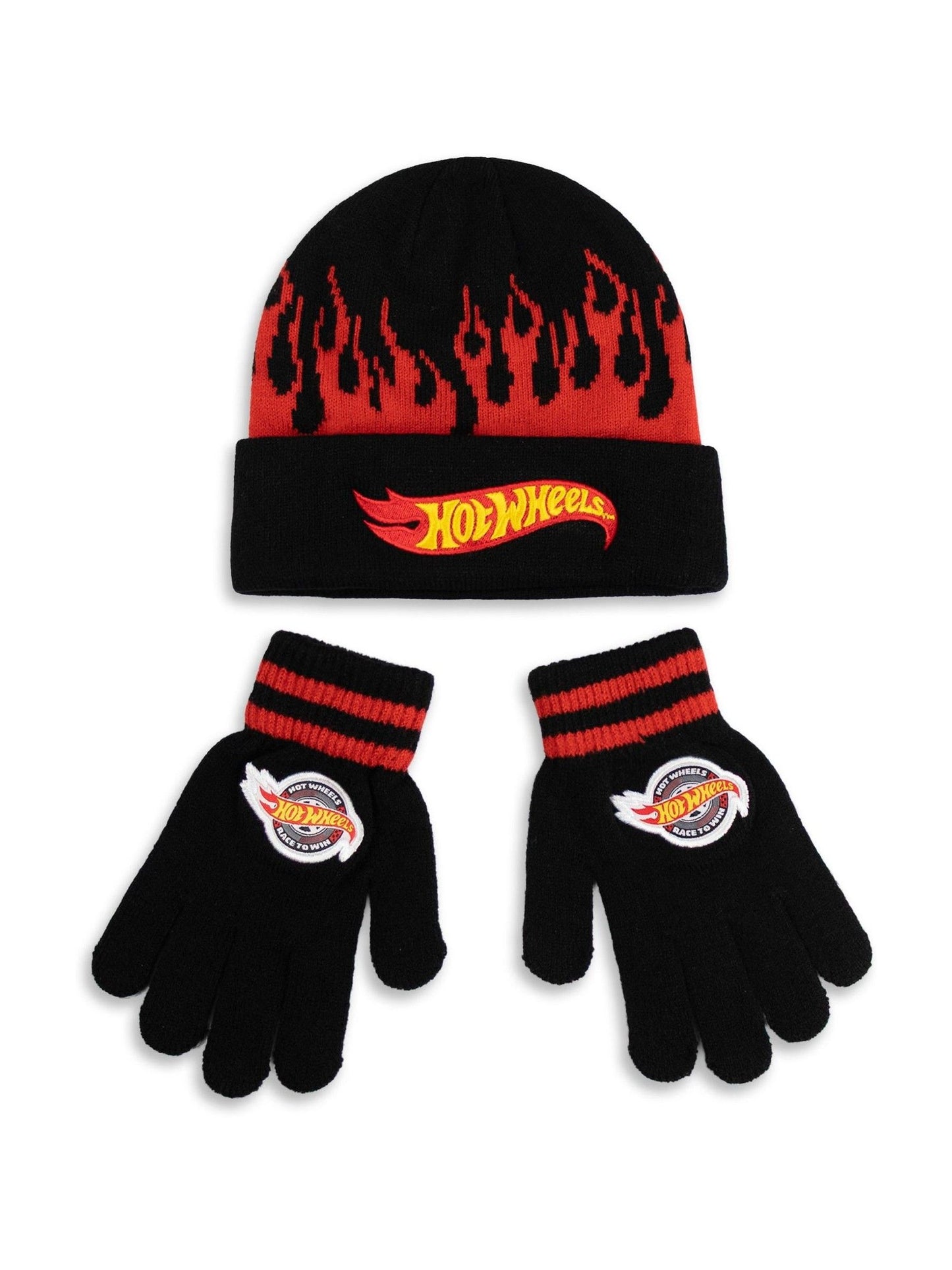 Dsiney Kidz - Vanilla Underground Black Hot Wheels Character Beanie and Gloves Set image 1