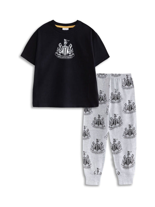 Vanilla Underground Black Newcastle United Short Sleeve Long Leg Pyjamas Set - image 1