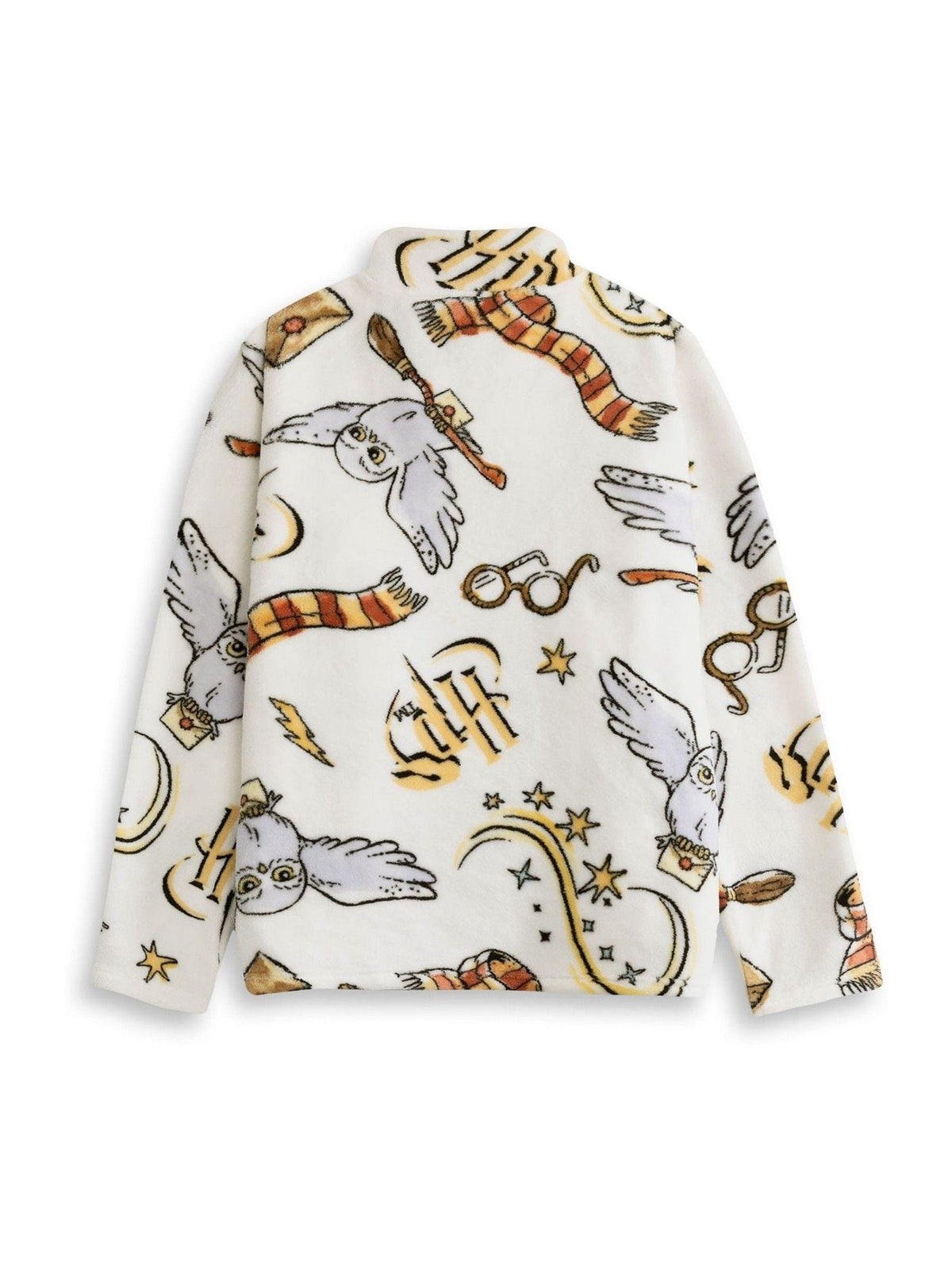 Vanilla Underground White Harry Potter Hedwig Fleece Quarter Zip Jumper - image 7