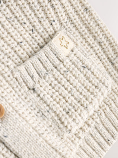 Neutral "My First Eid" Baby Knitted Cardigan image 4