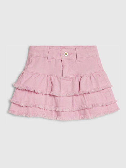 Dsiney Kidz - River Island Pink Denim Rara Skirt image 1