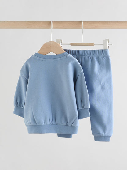 Blue Baby Sweater and Joggers Set (0mths-2yrs) image 2