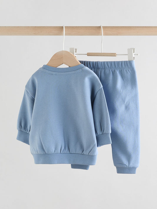 Blue Baby Sweater and Joggers Set (0mths-2yrs) image 2