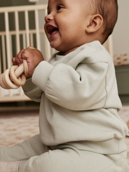Sage Green Baby Sweater and Joggers Set (0mths-2yrs) image 2