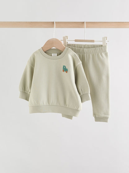 Sage Green Baby Sweater and Joggers Set (0mths-2yrs) image 5