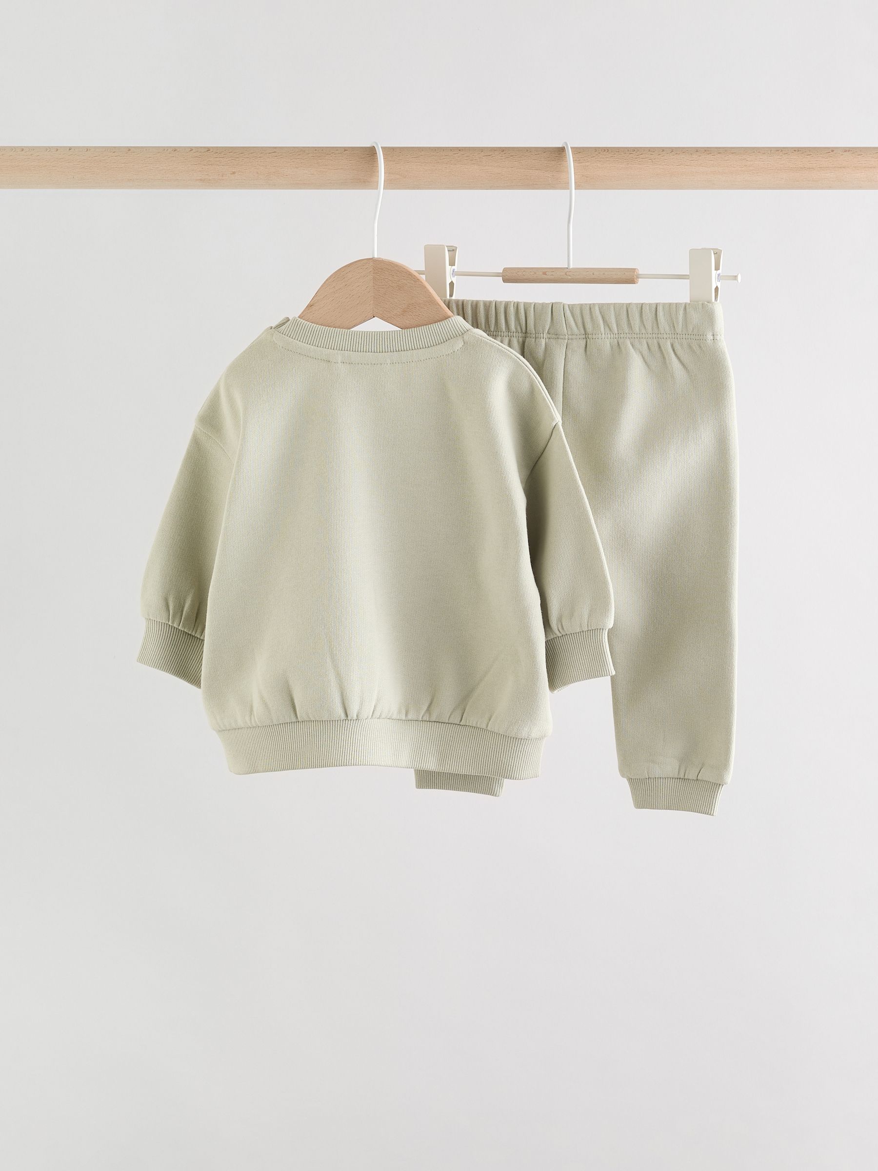 Sage Green Baby Sweater and Joggers Set (0mths-2yrs) image 6