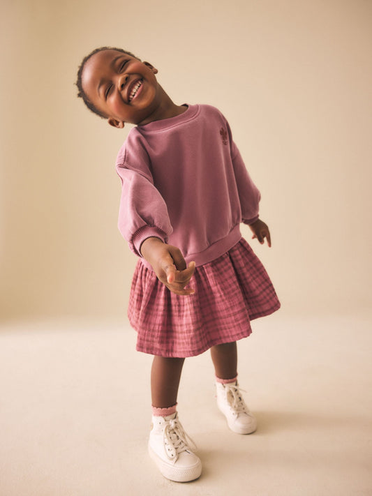 Pink Layered Sweat Dress (3mths-7yrs) image 2