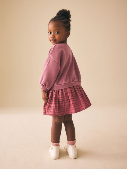 Pink Layered Sweat Dress (3mths-7yrs) image 3
