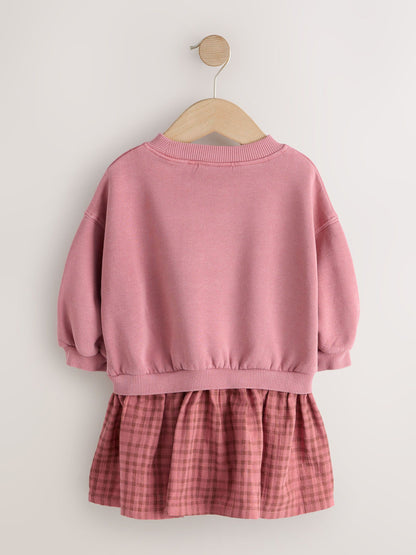 Pink Layered Sweat Dress (3mths-7yrs) image 6