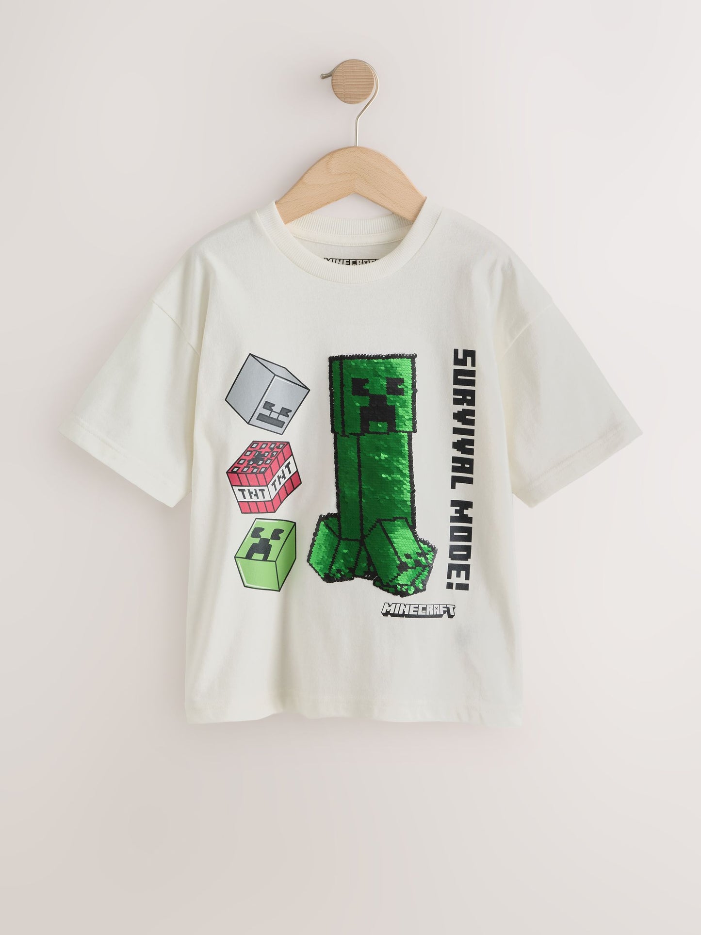Dsiney Kidz - Ecru White Single Minecraft T-Shirt (3-16yrs) image 1
