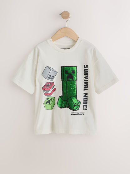 Dsiney Kidz - Ecru White Single Minecraft T-Shirt (3-16yrs) image 1